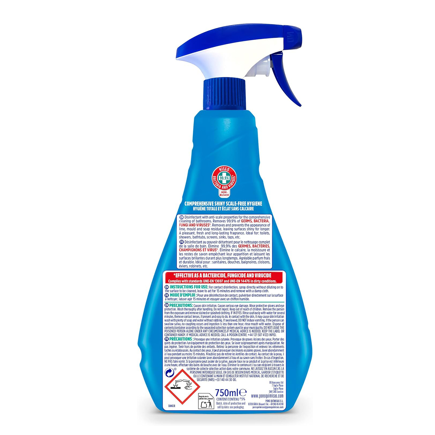 Disiclin Anti-Limescale & Anti-Mould Bathroom Cleaner Spray 750ml